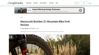 
                            8. Marzocchi Bomber Z1 Mountain Bike Fork Review - Singletracks.com