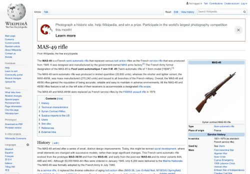 
                            8. MAS-49 rifle - Wikipedia