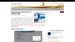 
                            5. Masalah dan Solusi Error E-Billing Pajak |e Pajak Online