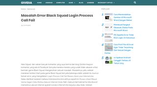 
                            7. Masalah Error Black Squad Login Process Call Fail | Gividia