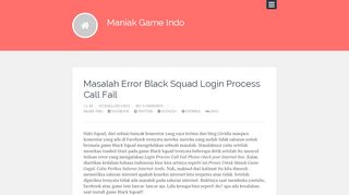 
                            5. Masalah Error Black Squad Login Process Call Fail ~ Maniak Game Indo