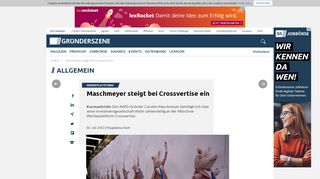 
                            3. Maschmeyer steigt bei Crossvertise ein | Gründerszene