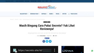 
                            4. Masih Bingung Cara Pakai Secreto? Yuk Lihat Reviewnya!