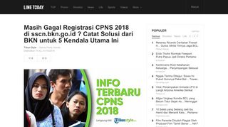 
                            10. Masih Gagal Registrasi CPNS 2018 di sscn.bkn.go.id ? Catat Solusi ...
