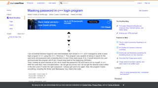 
                            5. Masking password in c++ login program - Stack Overflow