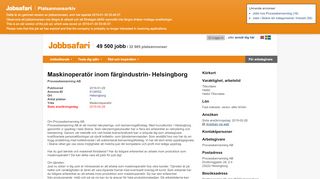
                            8. Maskinoperatör inom färgindustrin- Helsingborg | Jobbsafari