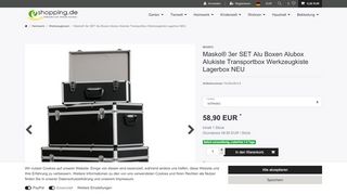 
                            6. Masko® 3er SET Alu Boxen Alubox Alukiste Transportbox ...
