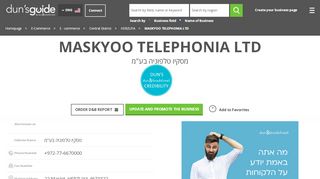 
                            5. MASKYOO TELEPHONIA LTD, E-Commerce in HERZLIYA  ...