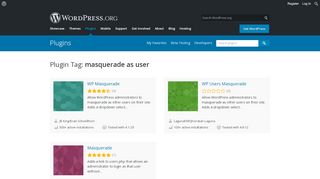
                            3. masquerade as user | WordPress.org