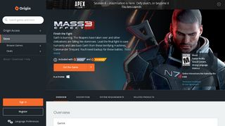 
                            11. Mass Effect™ 3 for PC | Origin