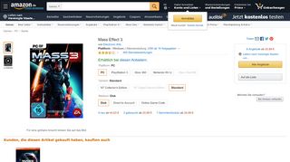 
                            11. Mass Effect 3: PC-Spiel: Amazon.de: Games