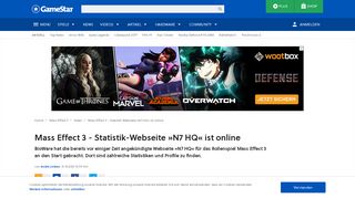 
                            8. Mass Effect 3 - Statistik-Webseite »N7 HQ« ist online - GameStar