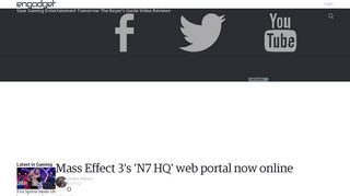 
                            7. Mass Effect 3's 'N7 HQ' web portal now online - Engadget