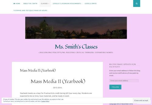 
                            12. Mass Media II (Yearbook) – Ms. Smith's Classes