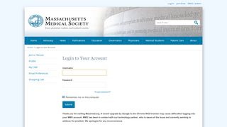 
                            10. Massachusetts Medical Society: Login to Your Account