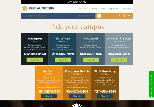 
                            10. Massage Therapy & Esthetician Campus Locations | Cortiva Institute