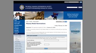 
                            12. Massey Medal - Applications - The Royal Canadian Geographical ...