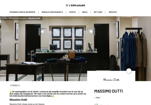 
                            11. Massimo Dutti - in L'esplanade Shopping : kortingsbonnen ...