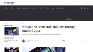 
                            2. Massive ad scam stole millions through Android apps - Engadget