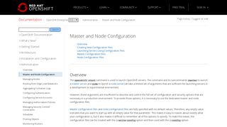 
                            7. Master and Node Configuration | Administration | OpenShift Enterprise ...