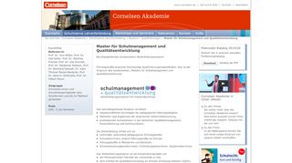 
                            11. Master für Schulmanagement und Qualitätsentwicklung - Cornelsen ...