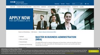 
                            7. Master in Business Administration (MBA) - EBS Universität