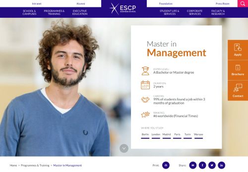 
                            6. Master in Management | ESCP Europe