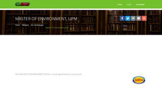 
                            12. Master of Environment, UPM, Faculty of Environmental ...