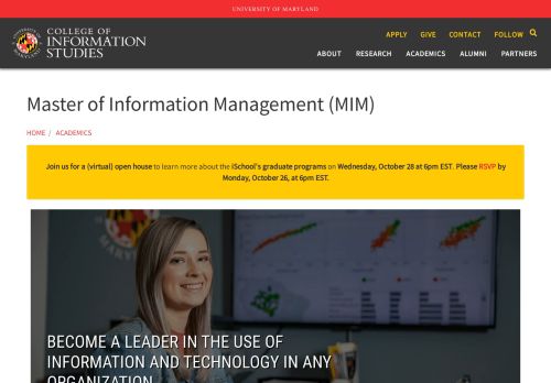 
                            10. Master of Information Management (MIM) | iSchool