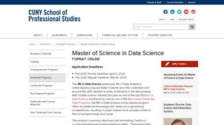 
                            12. Master of Science in Data Science | cuny sps