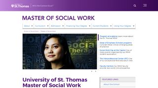 
                            13. Master of Social Work – MSW – University of St. Thomas – ...