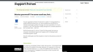 
                            4. Master password? I've never used one, but... | Firefox Support Forum ...