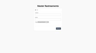 
                            12. Master Rastreamento - Login