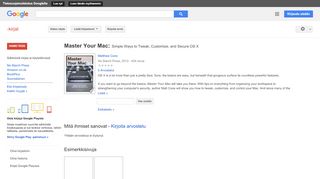 
                            7. Master Your Mac: Simple Ways to Tweak, Customize, and Secure OS X - Google-teoshaun tulos