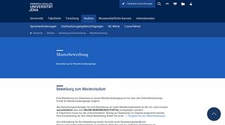 
                            1. Masterbewerbung - Die Friedrich-Schiller-Universität Jena