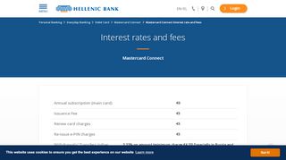 
                            5. Mastercard Connect Interest rate and fees - Hellenic Bank