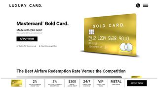 
                            6. Mastercard Gold Card - Luxury Card