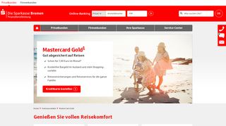 
                            2. Mastercard Gold - Entdecken Sie die Reiselust ... - Sparkasse Bremen