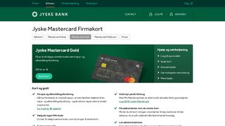 
                            7. Mastercard Gold - Jyske Bank Erhverv fordele