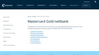 
                            2. Mastercard Gold nettbank - EnterCard