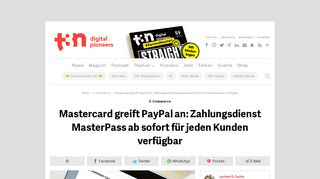 
                            13. Mastercard greift PayPal an: Zahlungsdienst MasterPass ab sofort für ...