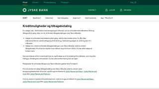
                            12. Mastercard - Kreditmuligheder og tilbagebetaling - Jyske Bank