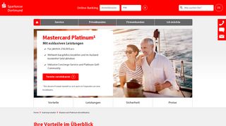 
                            10. Mastercard Platinum (Kreditkarte) | Sparkasse Dortmund