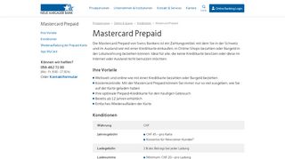 
                            3. Mastercard Prepaid | NEUE AARGAUER BANK AG