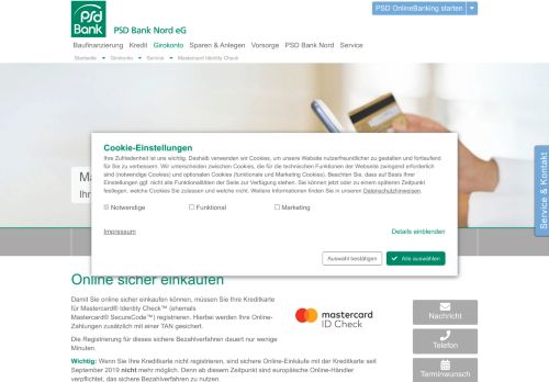 
                            4. MasterCard SecureCode: Online Einkaufen mit ... - PSD Bank Nord eG