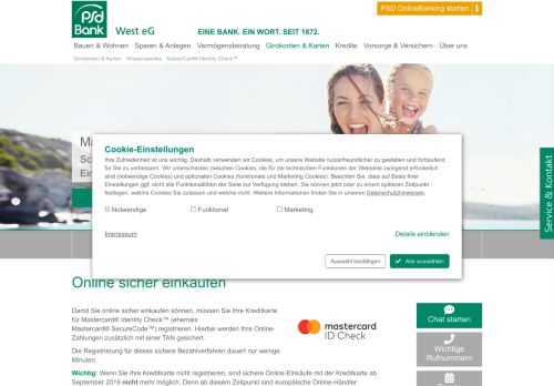 
                            9. MasterCard® SecureCode™ - PSD Bank Köln
