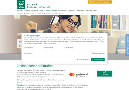 
                            5. MasterCard® SecureCode™ - PSD Bank RheinNeckarSaar eG