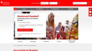 
                            2. Mastercard Standard (Kreditkarte) | Sparkasse Dortmund