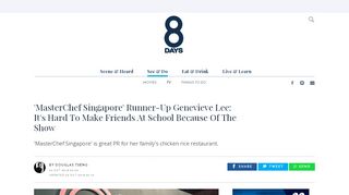 
                            11. 'MasterChef Singapore' Runner-Up Genevieve Lee: It's Hard To Make ...