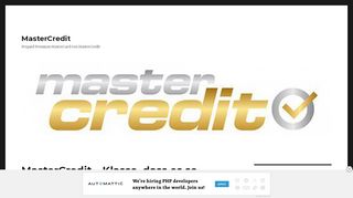 
                            7. MasterCredit – Prepaid Premium MasterCard von MasterCredit